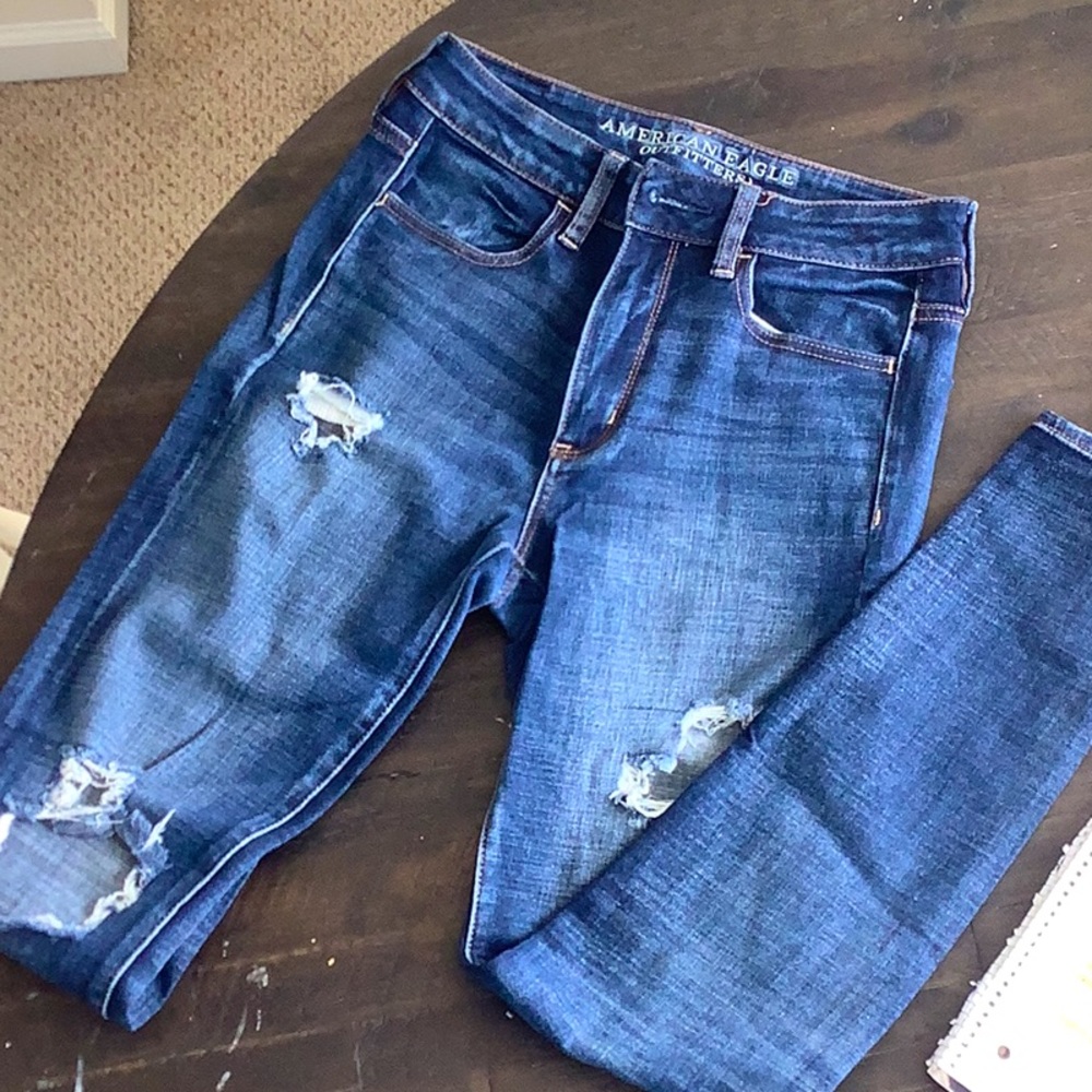 American Eagle Skinny Jeans with Holes